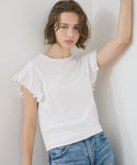 Short Sleeve Frill Cotton Top