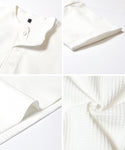 [EazyTex]Men's Waffle Henley Neck Short Sleeve T-Shirt