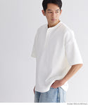 [EazyTex]Men's Waffle Henley Neck Short Sleeve T-Shirt