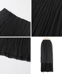 Washed Pleated Skirt
