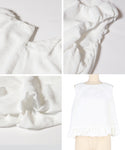 Balloon Sleeveless Poplin Blouse
