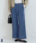 [Sale]Soft Denim Tuck Pants