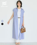 [EAZY TEX] Sleeveless Tuck Panel Shirt Dress