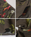 [Rayon] Botanical Print Pants