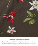 [Rayon] Botanical Print Pants