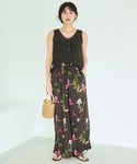 [Rayon] Botanical Print Pants