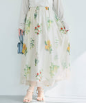 Skirt Berkobar Bunga Organza
