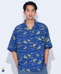 Men's Linen Like Aloha Print Shirt