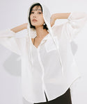Sheer Hoodie Blouse