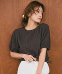 Blouse Lengan Puff Bertekstur