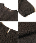Blouse Lengan Puff Bertekstur