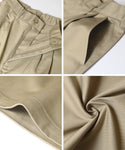 Wide-Leg Pleated Chino Pants