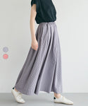 [Seersucker] Flared Skirt
