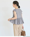 [Seersucker] Gathered Blouse