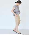 [Seersucker] Gathered Blouse