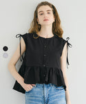 [Seersucker] Gathered Blouse