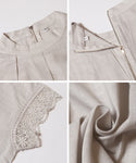 Embroidered Frill Shoulder Sleeveless Top