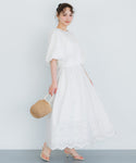 [Eyelet Lace] Flared Skirt