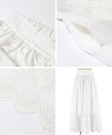 [Eyelet Lace] Flared Skirt