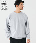 [Cotton From The U.S.] Men's Raglan Long Sleeve Trainer