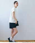 Cotton mock neck T-shirt