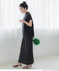 Cotton mock neck T-shirt