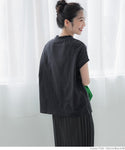 Cotton mock neck T-shirt