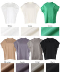 Cotton mock neck T-shirt
