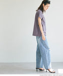 Cotton mock neck T-shirt