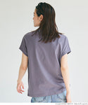 Cotton mock neck T-shirt