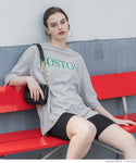 tシャツレディースレディースロゴtシャツ英字ロゴ英字ロゴビックシルエットプルオーバープルオーバー24SSコカコカ