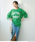 tシャツレディースレディースロゴtシャツ英字ロゴ英字ロゴビックシルエットプルオーバープルオーバー24SSコカコカ