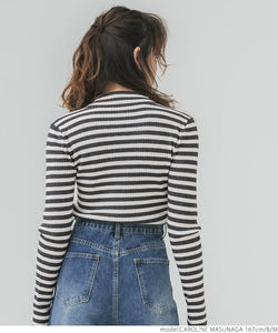 [Markdown] high neck ribbed knit top