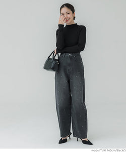 [Markdown] high neck ribbed knit top