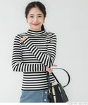 [Markdown] high neck ribbed knit top