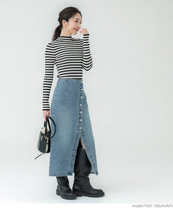 [Markdown] high neck ribbed knit top