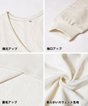 [ sale ] cotton fleece v-neck top