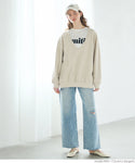 [ sale ] cotton fleece v-neck top