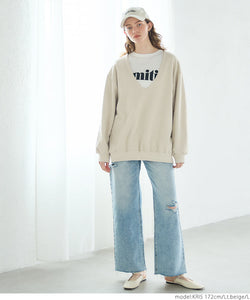 [ sale ] cotton fleece v-neck top
