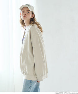 [ sale ] cotton fleece v-neck top