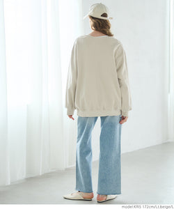 [ sale ] cotton fleece v-neck top
