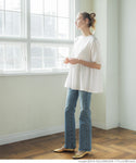 [Sale] Frill-trimmed Cotton Top