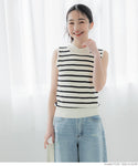 針織背心女士袖shari shari shari strenth rib tib rip neip中長郵件服務24SS可口可樂
