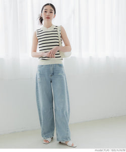 針織背心女士袖shari shari shari strenth rib tib rip neip中長郵件服務24SS可口可樂