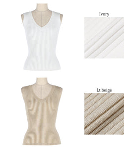 [Sale] V Neck Knitted Vest