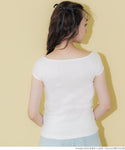 tシャツトップスカットソーカットソーバレエネック半袖半袖ストレッチ無地カジュアルgcメール便可24SSコカ
