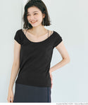 tシャツトップスカットソーカットソーバレエネック半袖半袖ストレッチ無地カジュアルgcメール便可24SSコカ