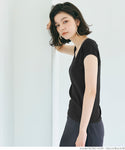 tシャツトップスカットソーカットソーバレエネック半袖半袖ストレッチ無地カジュアルgcメール便可24SSコカ