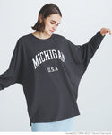 dolman long sleeve logo t-shirt