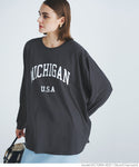 dolman long sleeve logo t-shirt